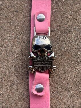 Harley-Davidson Pink bracelet with Skull
